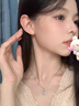夢黛麗MENGDAILI歲歲平安S999純銀項鏈春夏配飾輕奢情人節(jié)禮物送女友 ”穗穗“平安 曬單實拍圖