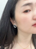 伊燦復(fù)古方形黑白皓石耳釘女無耳洞耳夾設(shè)計感高級耳環(huán)2025年新款耳飾 方形黑白皓石耳釘 曬單實拍圖