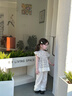 moonkids女童純棉九分闊腿褲夏季薄兒童白色花邊褲子防蚊女孩2025新款夏裝 15317白色九分褲 110 cm 曬單實拍圖