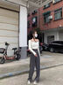 魯雅爾通勤風(fēng)西裝褲女夏季高級(jí)感垂感顯瘦休閑褲小個(gè)子窄版直筒闊腿褲 灰色 L 曬單實(shí)拍圖