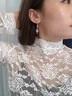 老鳳祥純銀耳環(huán)女2025年新款耳釘氣質(zhì)輕奢高級(jí)感生日禮物女生送女朋友 L-EZE26丘比特之箭足銀耳環(huán)-藍(lán)色 曬單實(shí)拍圖