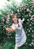 小野七天娃娃領(lǐng)連衣裙女夏季學(xué)生韓版小飛袖藍(lán)色格子流行爆款裙子 藍(lán)格紋 M 曬單實(shí)拍圖