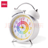 得力（deli）2025新款全自動(dòng)鬧鐘兒童房電子表 鐘表起床神器學(xué)生專(zhuān)用臥室大聲音響床頭鬧鐘學(xué)生推薦 開(kāi)學(xué)季9024 【兒童認時(shí)】24時(shí)制-白色 曬單實(shí)拍圖