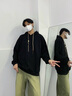 依如風美式重磅連帽衛(wèi)衣男2025新款春秋冬季款寬松加絨潮牌外套上衣服男 黑色 常規(guī) XL 曬單實拍圖