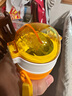 膳魔師（THERMOS）兒童水杯316l不銹鋼保溫杯寶寶水杯小學(xué)生吸管杯耐磨防摔可斜跨 黃恐龍 320ml（帶恐龍蛋+杯繩） 曬單實(shí)拍圖