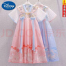G.DUCKKIDS漢服女童古風(fēng)洋裝夏款超仙中國(guó)風(fēng)古裝襦裙夏季兒童公主裙子炸街潮 粉色 刺繡漢服連衣裙 120碼建議身高110cm 曬單實(shí)拍圖