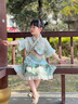 女童傣族夏季連衣裙兒童民族風(fēng)公主裙小女孩漢服傣族服裝2025新款 【DZ8802】女款-綠色六件套 120 cm 曬單實(shí)拍圖