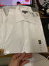 G2000【抗皺】夏季襯衫男藍(lán)色休閑上班男士襯衣通勤平紋 平紋-白色-長(zhǎng)袖 M /05/170（胸圍107/腰圍97） 曬單實(shí)拍圖