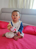 戴維貝拉（DAVE＆BELLA）新生兒爬服2025秋裝新款男寶連體衣嬰兒哈衣連體服寶寶包屁衣 米色【現(xiàn)貨】 90cm （建議身高80-90cm） 曬單實拍圖