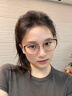 創(chuàng)果 近視眼鏡女防藍(lán)光輻射平光鏡茶框 貓眼鏡框方圓臉?biāo)仡伩膳溆卸葦?shù) 【升級(jí)-輕鈦】冰美式茶7214-c4 單鏡框（可試戴） 曬單實(shí)拍圖