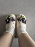 鉑吶苓洞洞鞋女夏季外穿踩屎感防臭防滑eva家居家用沙灘涼拖鞋包頭拖鞋 洞洞鞋【黑色花朵】 38-39 【偏小一碼】 曬單實(shí)拍圖