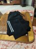 阿迪達(dá)斯 （adidas）三條紋梭織運(yùn)動(dòng)健身長(zhǎng)褲男裝夏季IM7484 黑色 A/M  曬單實(shí)拍圖