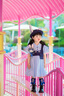可英 GOWINBABY女童連衣裙2025夏季女孩裙時尚女寶兔子公仔連衣裙兒童洋氣公主裙 藍色 110 （適合身高100cm-110cm） 曬單實拍圖