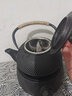 一朵福鐵壺煮茶器圍爐煮茶壺鑄鐵煮水泡茶燒水壺功夫茶具電陶爐煮茶器 茶壺+茶漏+壺蓋叉 900ml 曬單實(shí)拍圖