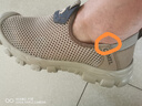 駱駝（CAMEL）男士網(wǎng)面一腳蹬防撞透氣戶(hù)外休閑鞋 G14S342033 卡其 41 曬單實(shí)拍圖