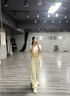 MELROSEMOOD美式復古工裝牛仔褲女2025女裝春季新款高腰寬松直筒闊腿牛仔褲子 杏色（長褲） L 曬單實拍圖