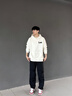 LEEREDPOI品牌聯(lián)名連帽衛衣男女春秋季寬松連帽情侶裝長(cháng)袖T恤潮牌男裝 白色 L （115-130斤） 曬單實(shí)拍圖