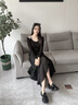 卓詩尼厚底樂福鞋女2025年新款秋季英倫風(fēng)女鞋粗跟復(fù)古單鞋蝴蝶結(jié)小皮鞋 黑色 37 曬單實拍圖