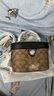 蔻馳（COACH）女包 KAY CROSSBODY 盒子包單肩斜挎手提包七夕情人節(jié)送女生禮物 卡其配黑色78277IMCBI 曬單實(shí)拍圖