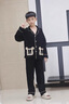 G.DUCKKIDS男童睡衣春秋款棉2025中大兒童家居服春季8長(zhǎng)袖9孩棉10兩件套裝12 黑色 313M口袋棉紗款 160 cm 建議身高155cm左右 曬單實(shí)拍圖