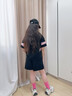 云初墨女童速干衣套裝兒童夏季跑步短袖運(yùn)動(dòng)服薄款大童春秋冰絲短袖 黑色【套裝】 160 cm 曬單實(shí)拍圖
