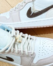 耐克（NIKE）Jordan官方喬丹時(shí)髦AJ1板鞋女子輕松假日風(fēng)運(yùn)動鞋新款 IB8859 101白/礦石灰/白/柔粉/淡紫色 42.5 曬單實(shí)拍圖