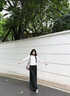 棉的美學(xué)美式辣妹修身顯瘦長袖t恤女春夏季新款內(nèi)搭外穿打底 「自帶小腰線」月牙白 L 「推薦105-115斤」 曬單實拍圖
