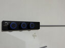 公牛電器軌道插座德國品質(zhì)電工可移動軌道插座明裝式電力滑動導(dǎo)軌電源客廳 黑色30CM軌道(五孔-無燈*2) 曬單實(shí)拍圖