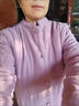 花九卿民族風(fēng)棉服女中長款加絨冬裝盤扣中式棉衣冬季棉襖中國風(fēng)裝 湖藍(lán)色 M 曬單實拍圖
