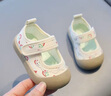 G.duck小黃鴨女童鞋子兒童嬰兒寶寶步鞋碎花單鞋春秋帆布鞋嬰幼兒軟底 F511粉色 22 數內長(cháng)14cm 曬單實(shí)拍圖