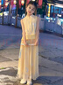 G.DUCKKIDS小黃鴨女童國風(fēng)套裝夏季洋氣兒童漢服女孩夏裝新中式唐裝兩件套 短袖款 140 曬單實拍圖