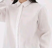 無(wú)印良品（MUJI）女式 漢麻水洗襯衫領(lǐng)長(zhǎng)袖襯衫女士襯衣外套外衣 25年夏季女裝上衣 白色 S （155/80A） 曬單實(shí)拍圖