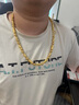 金宙金包銀橄欖珠項(xiàng)鏈999足金包銀圓珠全家福項(xiàng)鏈大氣百搭男士大金鏈 大金鏈子 包金5克總重約80克 曬單實(shí)拍圖