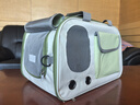 茯見(jiàn)貓包外出便攜包貓背包外出貓籠手提貓咪外出包寵物背包狗狗包斜挎 單肩貓包【米白拼綠】 曬單實(shí)拍圖