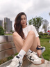 CAMILA KSENIA德訓(xùn)鞋女2025新款夏季休閑小白鞋百搭內(nèi)增高真皮氣質(zhì)阿甘運(yùn)動(dòng)鞋子 白色 37 曬單實(shí)拍圖