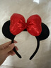 迪士尼（Disney）毛絨玩具正版發(fā)飾卡通女孩飾品米奇老鼠生日禮物 紅亮片米妮發(fā)箍 曬單實拍圖