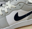 NIKE官方正品    AIR JORDAN 1 LOW (GS)兒童低幫白灰色籃球運(yùn)動(dòng)鞋 553560-146 37.5 曬單實(shí)拍圖