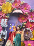 安妮優(yōu)兒女童敦煌飛天漢服春秋2025新款女孩唐裝襦裙國(guó)風(fēng)連衣裙 藍(lán)色130 曬單實(shí)拍圖