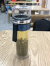 DIKTT德國品牌茶水分離高檔杯泡茶杯便攜過(guò)濾茶道雙層玻璃水杯男大容量 【升級款加厚底】鋼本色 350ml 曬單實(shí)拍圖