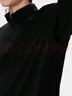 KOLON SPORT/可隆半拉鏈長(cháng)袖T恤 男子戶(hù)外運動(dòng)徒步AIR-DOT撞色透濕內搭上衣 LHZT5MN143-BK 黑色 2XL 185/104A 曬單實(shí)拍圖