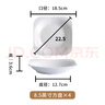 潔雅杰陶瓷盤家用白瓷盤子8.5英寸中式方形深盤菜盤湯盤微波爐可用4只裝 曬單實(shí)拍圖