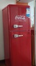 可口可樂(lè )（Coca-Cola）78升冰箱小冰箱一級能效雙開(kāi)門(mén)電冰箱租房家用客廳宿舍小型冰箱節能省電低噪運行 78L復古紅【3天約1度】一級能效+冷藏燈+置物架 曬單實(shí)拍圖