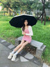 WCZ德國全新加厚雨傘自動黑膠晴雨兩用傘雙人防曬男女太陽傘紫外線 2000+級傘面黑膠防曬 芝士黃 新10骨分叉3+1抗風(fēng)結(jié)構(gòu)  霧面蝕刻手柄 曬單實拍圖