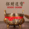 寶蓮燈黃銅香爐招財(cái)進(jìn)寶爐供奉銅爐復(fù)古拜佛香爐金玉滿堂三足爐 曬單實(shí)拍圖