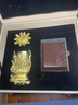 銅鈺緣黃銅蓮鶴方壺?cái)[件國寶復(fù)刻吉金青銅器工藝品河南特色文化禮品 高16.5*長7.5*寬7.5cm 曬單實(shí)拍圖