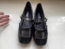 梵昇昱平底單鞋女法式方頭瑪麗珍芭蕾淺口軟底氣質(zhì)小香風(fēng)日常通勤休閑鞋 黑色淺口單鞋女 36 曬單實(shí)拍圖