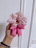 花詩(shī)可ins韓系海綿蝴蝶結大腸發(fā)圈甜美少女2025春夏新款高級感扎頭發(fā)繩 1347#玫粉色-蓬蓬棉發(fā)圈 曬單實(shí)拍圖
