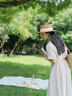 MITHAOL KUSC防曬遮陽帽女平頂草帽女士夏季太陽帽防紫外線赫本風(fēng)大帽檐帽子 米色 頭圍可調(diào)節(jié) 生日禮物送女朋友 曬單實(shí)拍圖