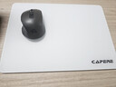 CAPERE(鎧雷)防水全鋼化微蝕刻玻璃游戲鼠標(biāo)墊加厚中號防滑PU底電競 玻璃墊【皓月白】小號350x250x6mm 曬單實(shí)拍圖