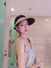 CARNEGIE&KEITH防曬遮陽帽子女黑膠防紫外線空頂太陽帽子沙灘旅行草帽大檐顯臉小 卡其色【輕奢高級感禮盒裝】 曬單實(shí)拍圖